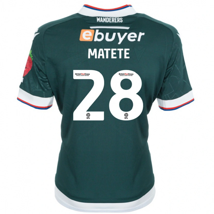 Danxen Mænd Jay Matete #28 Mørkegrøn Udebane Spillertrøjer 2024/25 Trøje T-Shirt