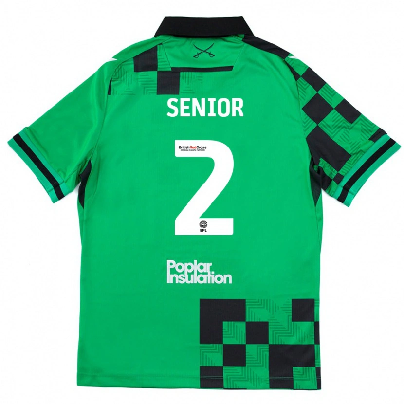 Danxen Mænd Joel Senior #2 Grøn Sort Udebane Spillertrøjer 2024/25 Trøje T-Shirt
