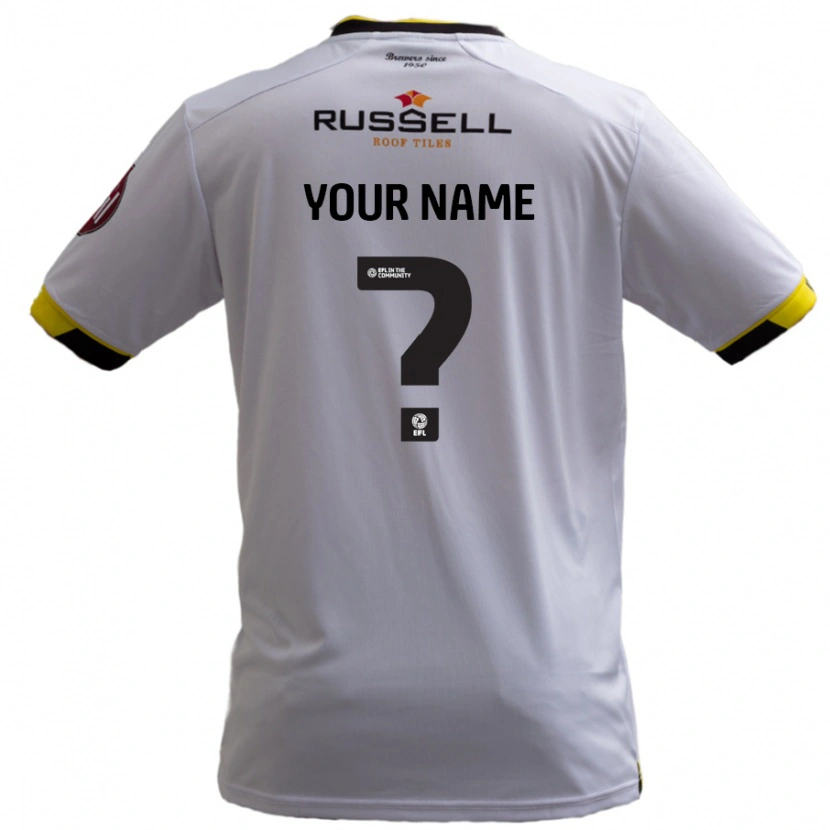Danxen Mænd Dit Navn #0 Hvid Udebane Spillertrøjer 2024/25 Trøje T-Shirt