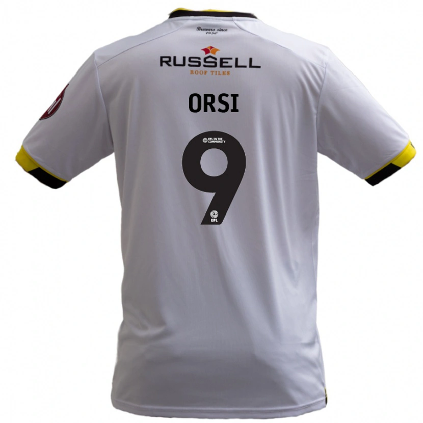 Danxen Mænd Danilo Orsi #9 Hvid Udebane Spillertrøjer 2024/25 Trøje T-Shirt