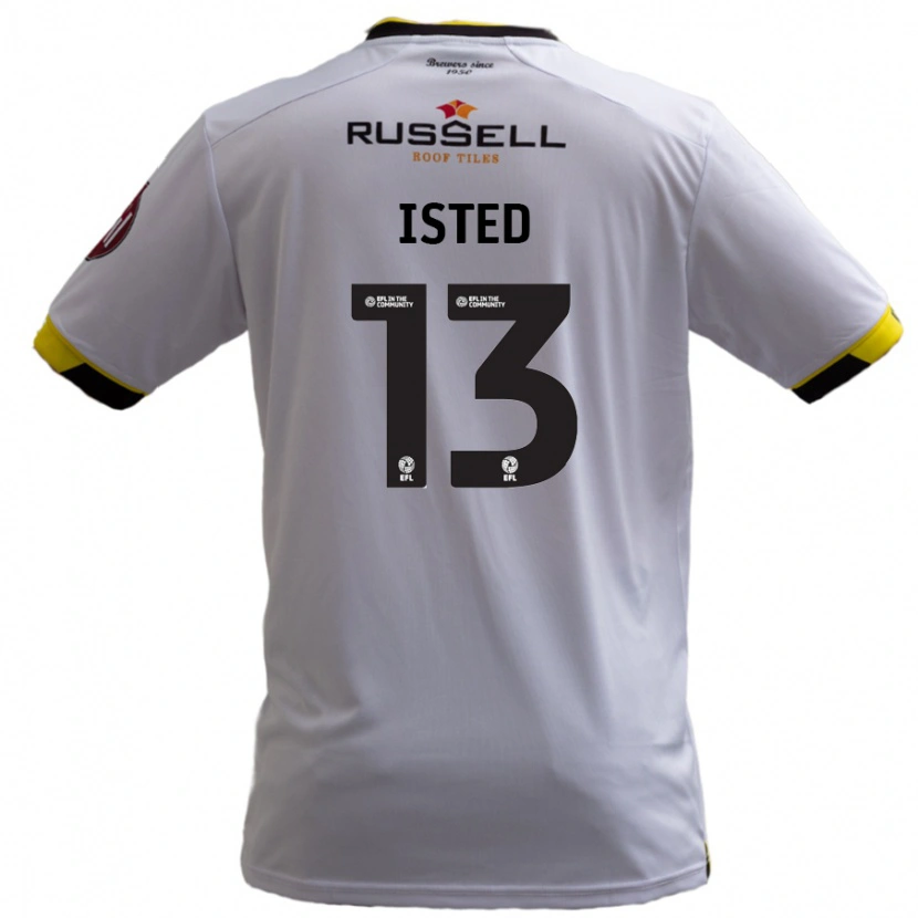 Danxen Mænd Harry Isted #13 Hvid Udebane Spillertrøjer 2024/25 Trøje T-Shirt