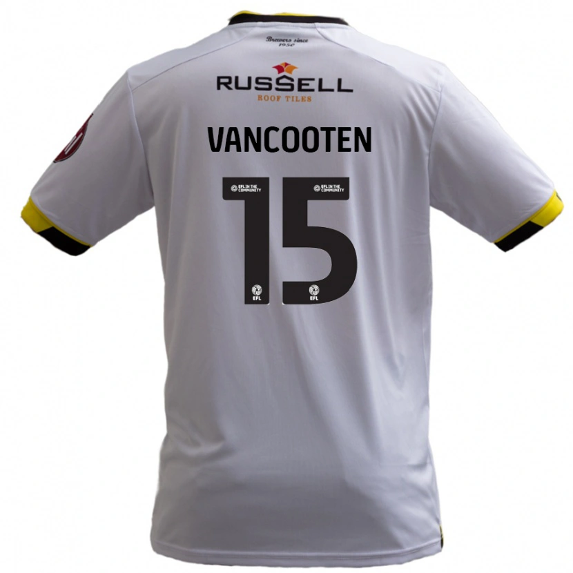 Danxen Mænd Terence Vancooten #15 Hvid Udebane Spillertrøjer 2024/25 Trøje T-Shirt