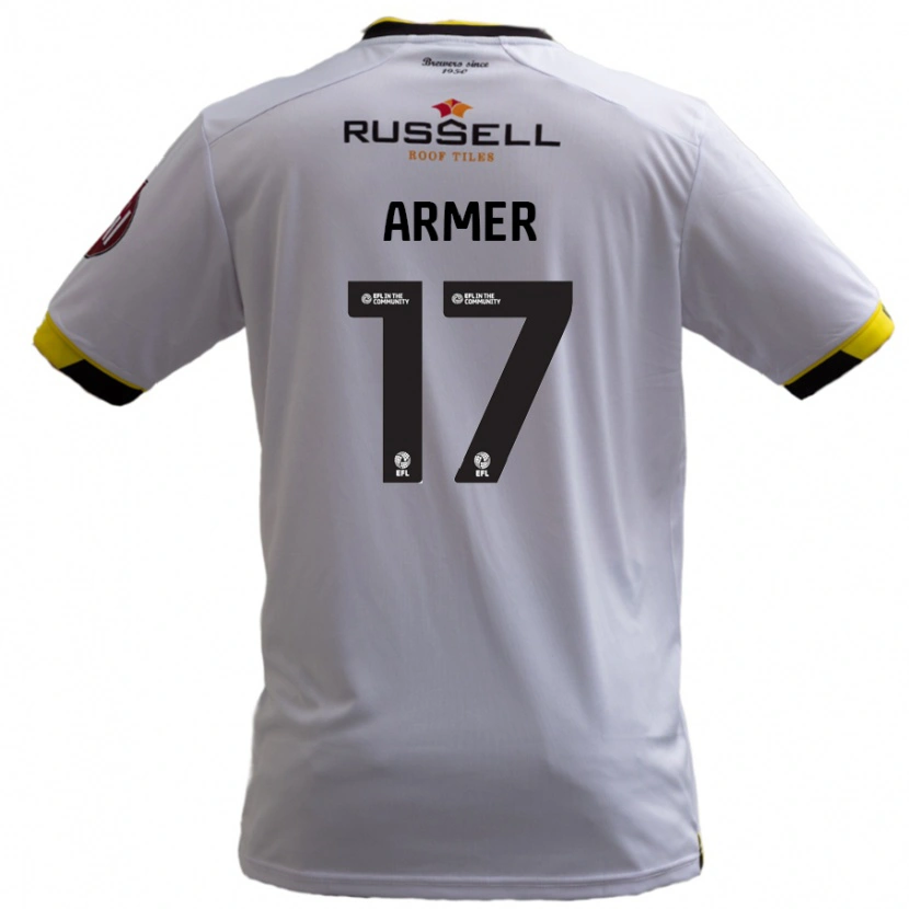 Danxen Mænd Jack Armer #17 Hvid Udebane Spillertrøjer 2024/25 Trøje T-Shirt