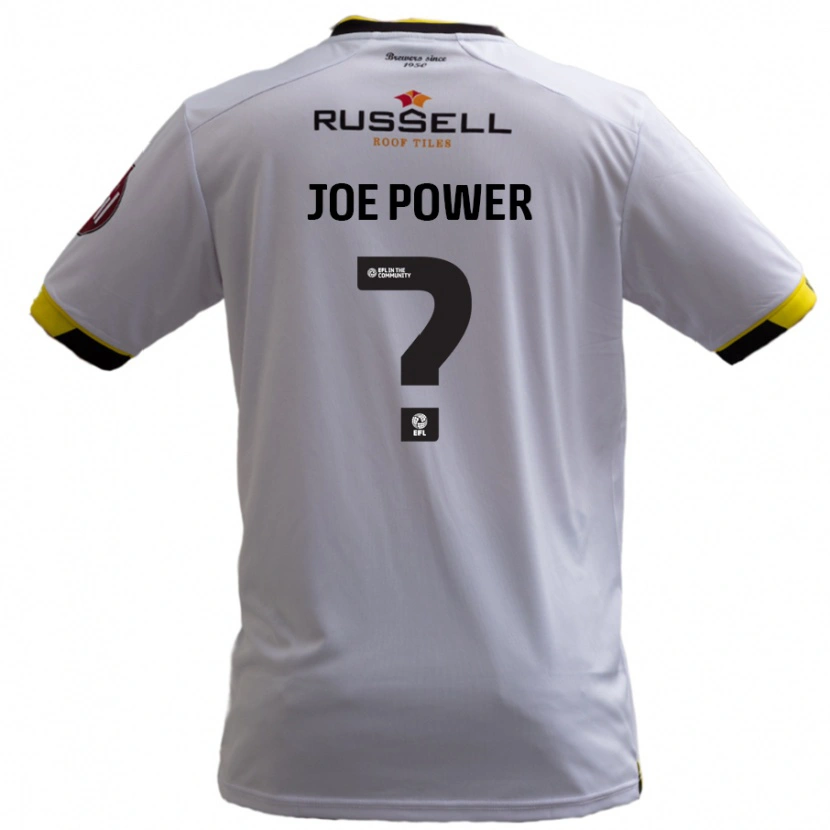Danxen Mænd John Joe Power #0 Hvid Udebane Spillertrøjer 2024/25 Trøje T-Shirt