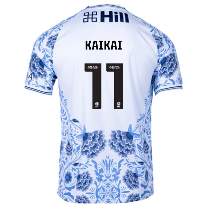 Danxen Mænd Sullay Kaikai #11 Hvid Blå Udebane Spillertrøjer 2024/25 Trøje T-Shirt