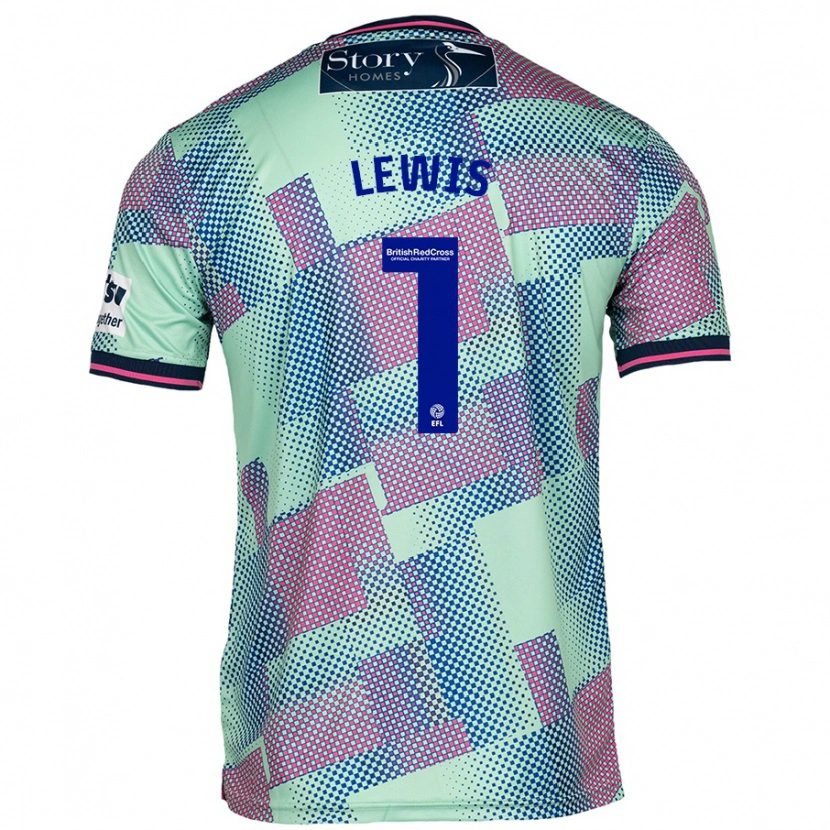 Danxen Mænd Harry Lewis #1 Grøn Udebane Spillertrøjer 2024/25 Trøje T-Shirt