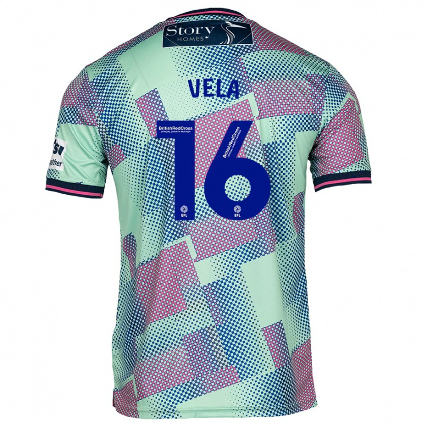 Danxen Mænd Josh Vela #16 Grøn Udebane Spillertrøjer 2024/25 Trøje T-Shirt
