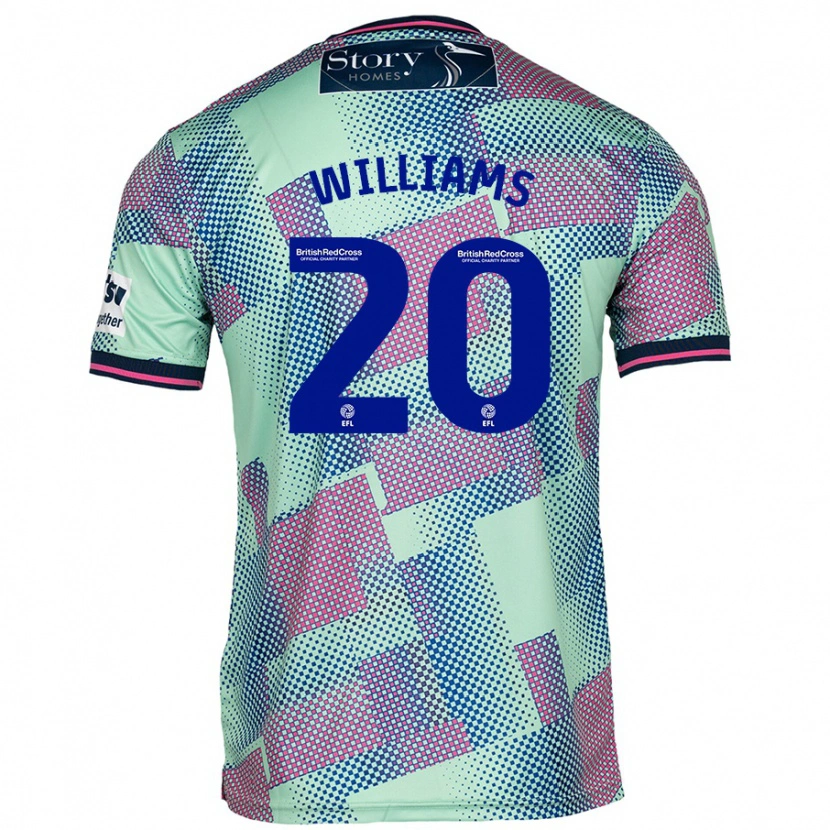 Danxen Mænd Ben Williams #20 Grøn Udebane Spillertrøjer 2024/25 Trøje T-Shirt