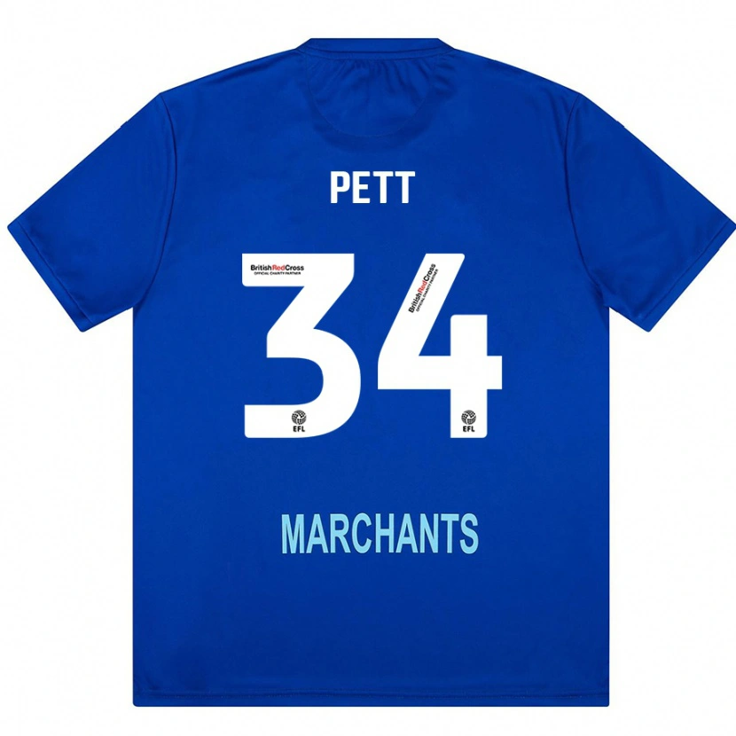 Danxen Mænd Tom Pett #34 Grøn Udebane Spillertrøjer 2024/25 Trøje T-Shirt