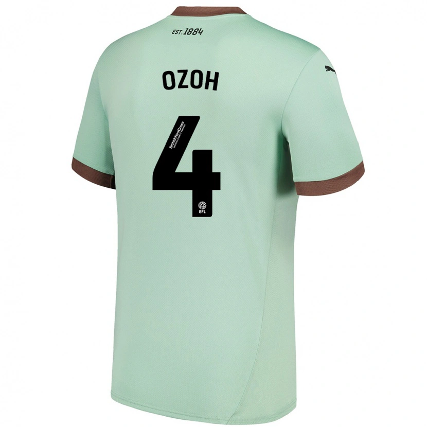 Danxen Mænd David Ozoh #4 Bleg Grøn Udebane Spillertrøjer 2024/25 Trøje T-Shirt