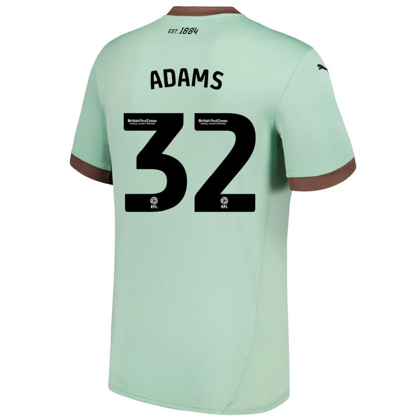 Danxen Mænd Ebou Adams #32 Bleg Grøn Udebane Spillertrøjer 2024/25 Trøje T-Shirt