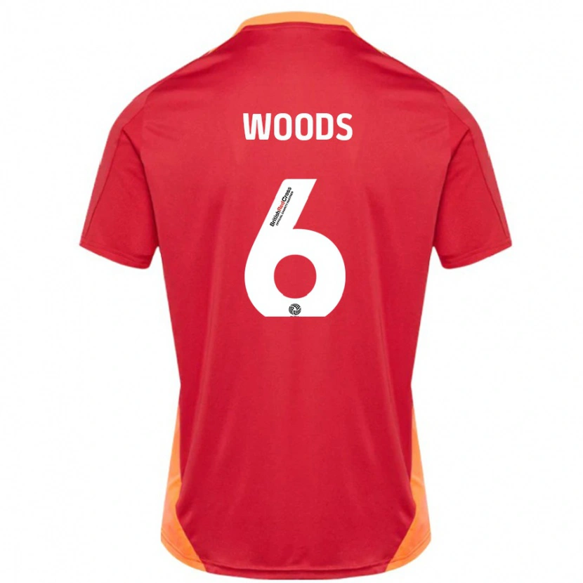 Danxen Mænd Ryan Woods #6 Blå Off White Udebane Spillertrøjer 2024/25 Trøje T-Shirt
