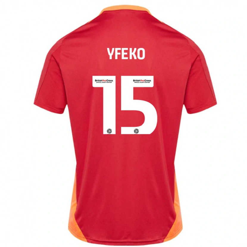 Danxen Mænd Johnly Yfeko #15 Blå Off White Udebane Spillertrøjer 2024/25 Trøje T-Shirt