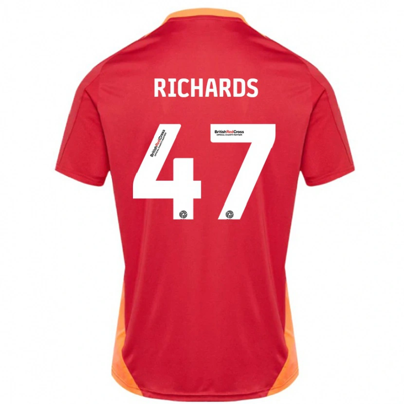 Danxen Mænd Jake Richards #47 Blå Off White Udebane Spillertrøjer 2024/25 Trøje T-Shirt