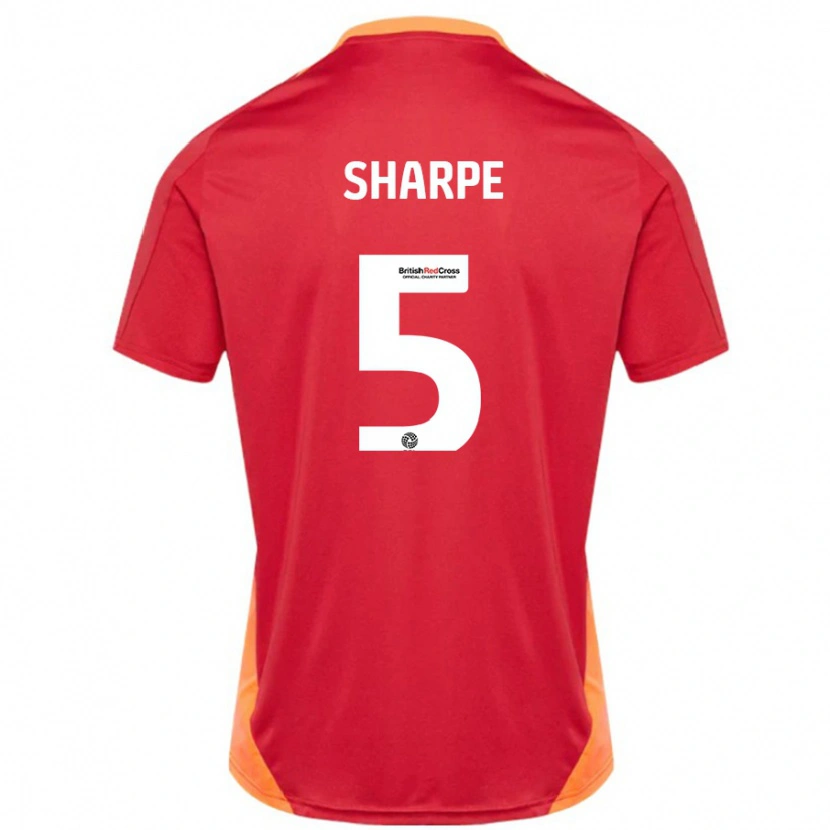 Danxen Mænd Manfy Sharpe #5 Blå Off White Udebane Spillertrøjer 2024/25 Trøje T-Shirt