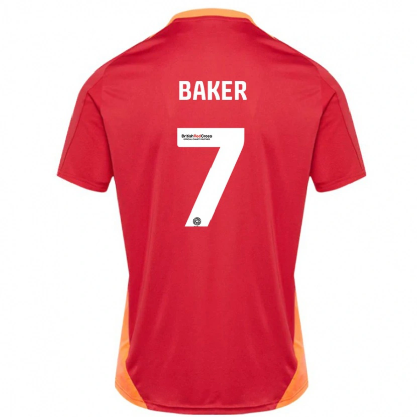 Danxen Mænd Phoebe Baker #7 Blå Off White Udebane Spillertrøjer 2024/25 Trøje T-Shirt
