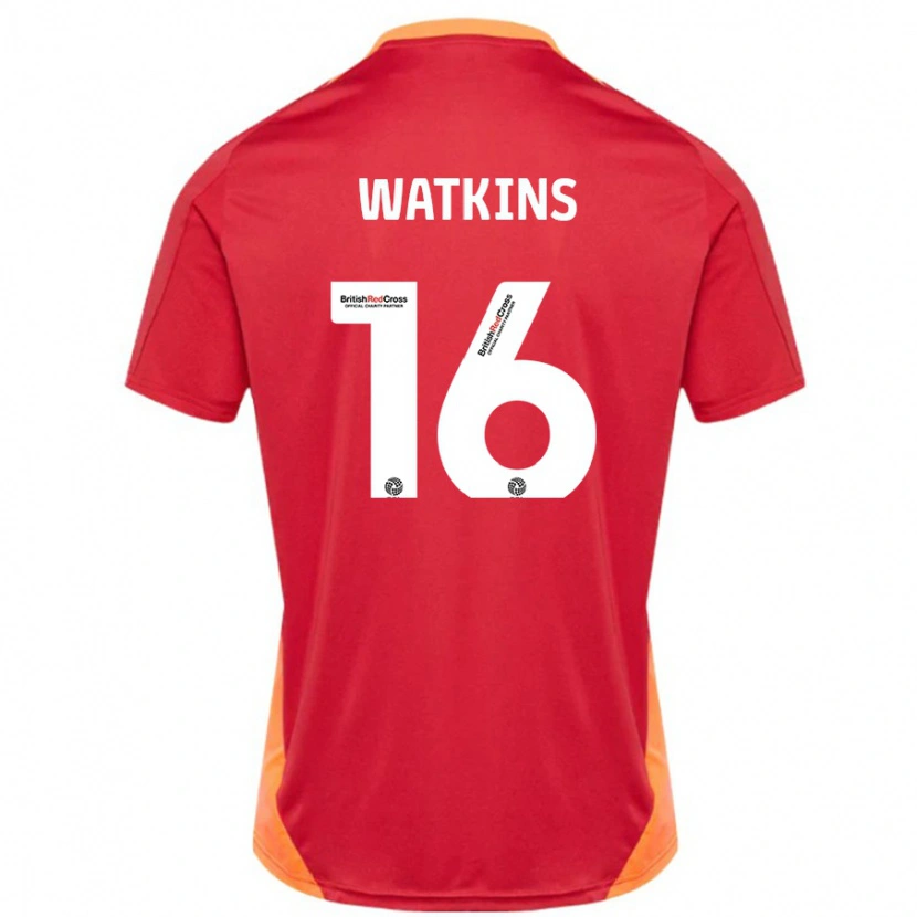 Danxen Mænd Zoe Watkins #16 Blå Off White Udebane Spillertrøjer 2024/25 Trøje T-Shirt