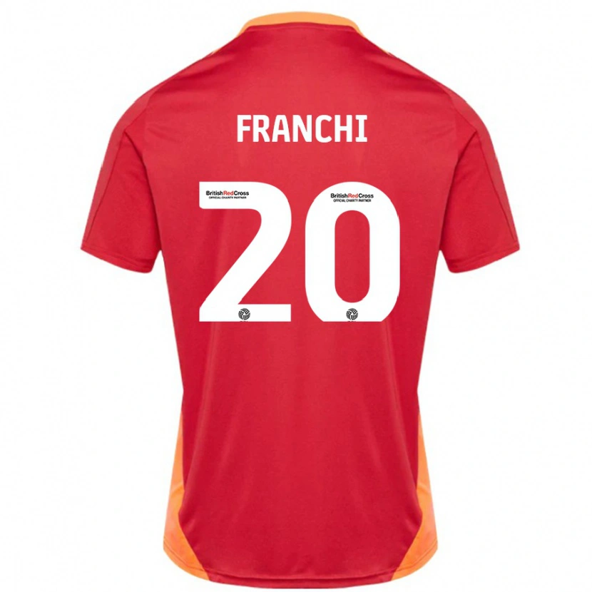 Danxen Mænd Matilda Franchi #20 Blå Off White Udebane Spillertrøjer 2024/25 Trøje T-Shirt