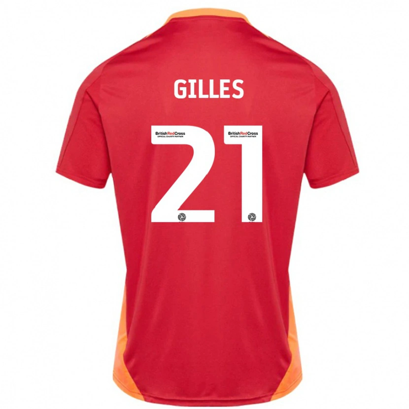 Danxen Mænd Sophie Gilles #21 Blå Off White Udebane Spillertrøjer 2024/25 Trøje T-Shirt