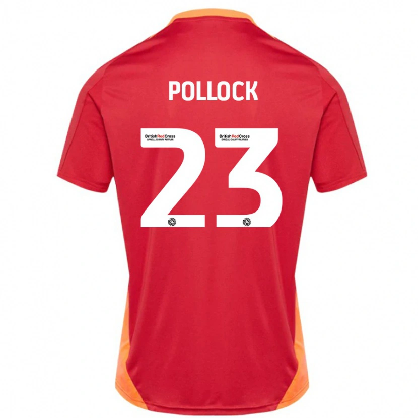Danxen Mænd Amber Pollock #23 Blå Off White Udebane Spillertrøjer 2024/25 Trøje T-Shirt
