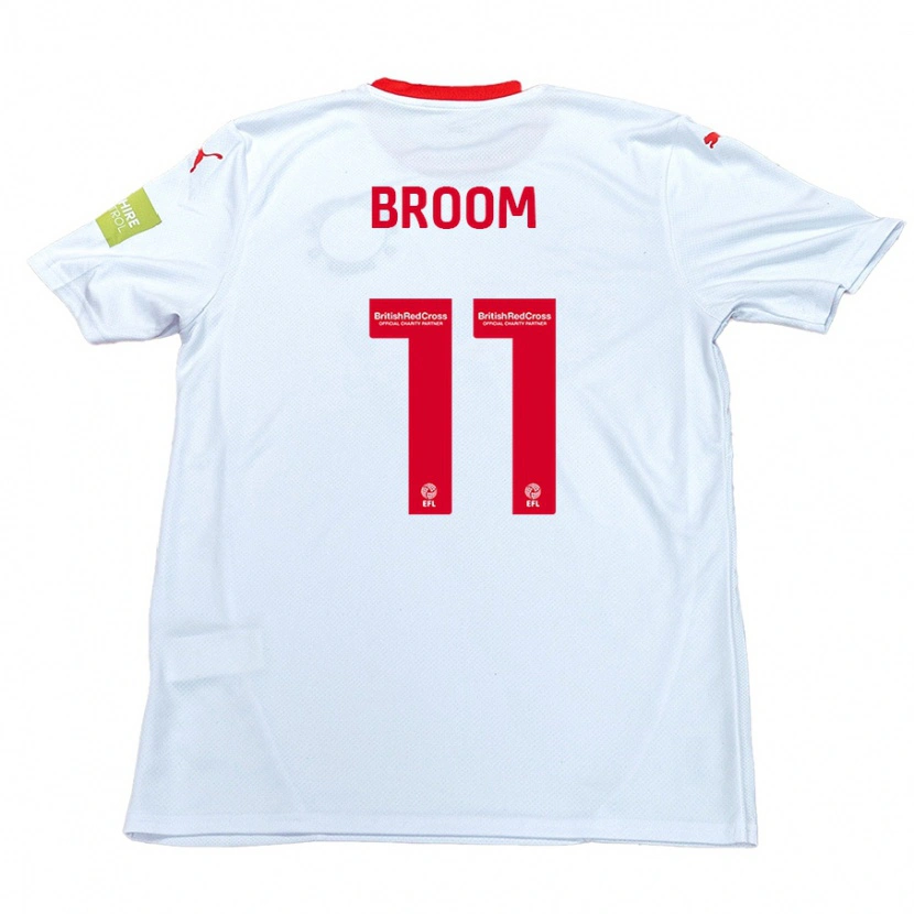 Danxen Mænd Ryan Broom #11 Hvid Udebane Spillertrøjer 2024/25 Trøje T-Shirt