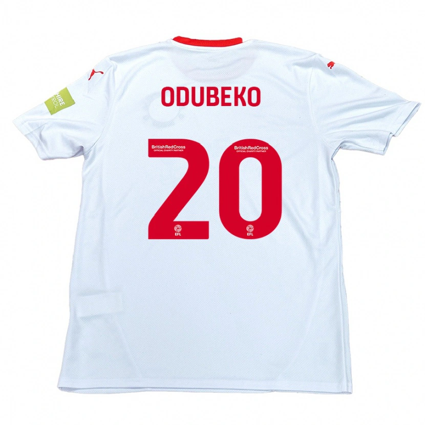 Danxen Mænd Mipo Odubeko #20 Hvid Udebane Spillertrøjer 2024/25 Trøje T-Shirt