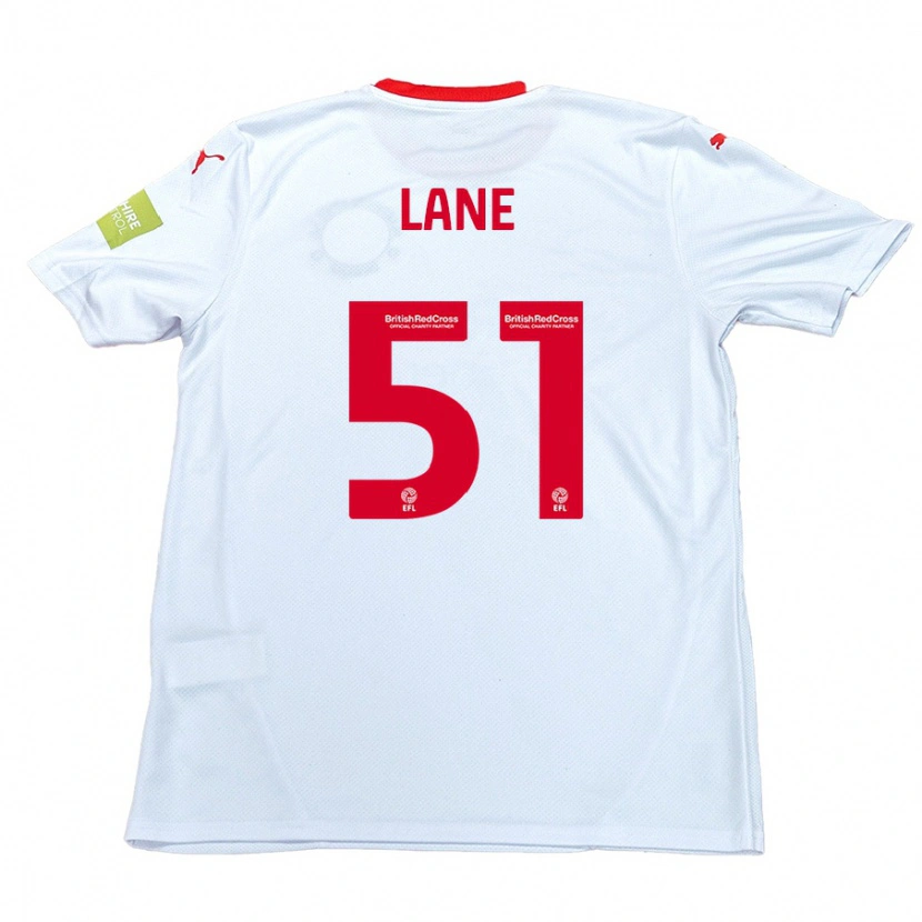 Danxen Mænd Mikey Lane #51 Hvid Udebane Spillertrøjer 2024/25 Trøje T-Shirt