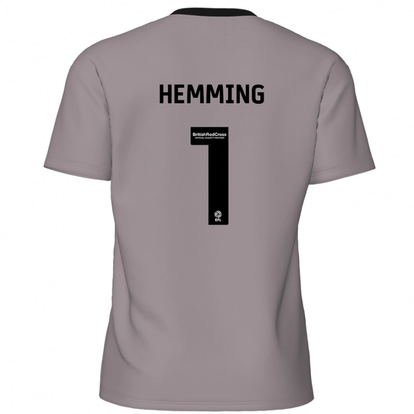Danxen Mænd Zach Hemming #1 Grå Udebane Spillertrøjer 2024/25 Trøje T-Shirt