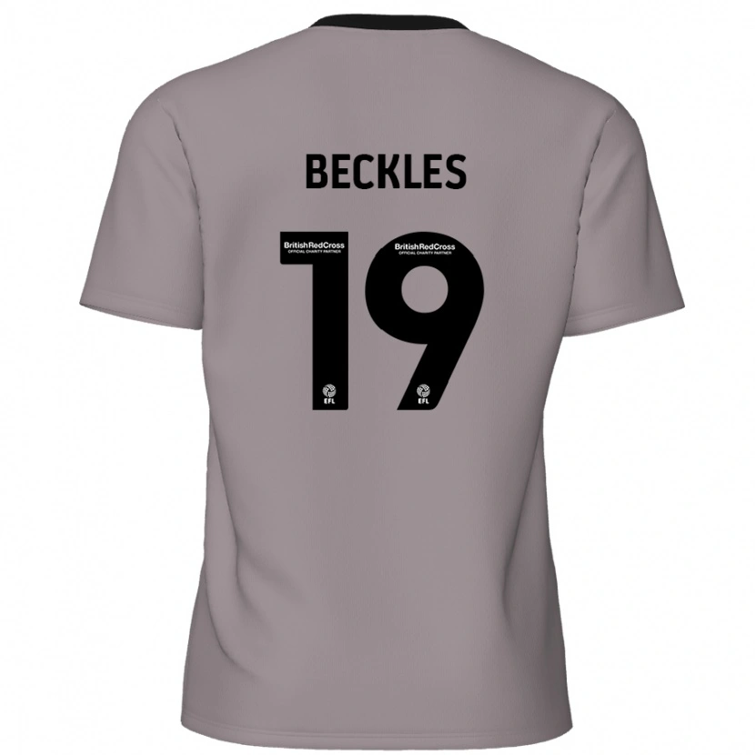 Danxen Mænd Omar Beckles #19 Grå Udebane Spillertrøjer 2024/25 Trøje T-Shirt