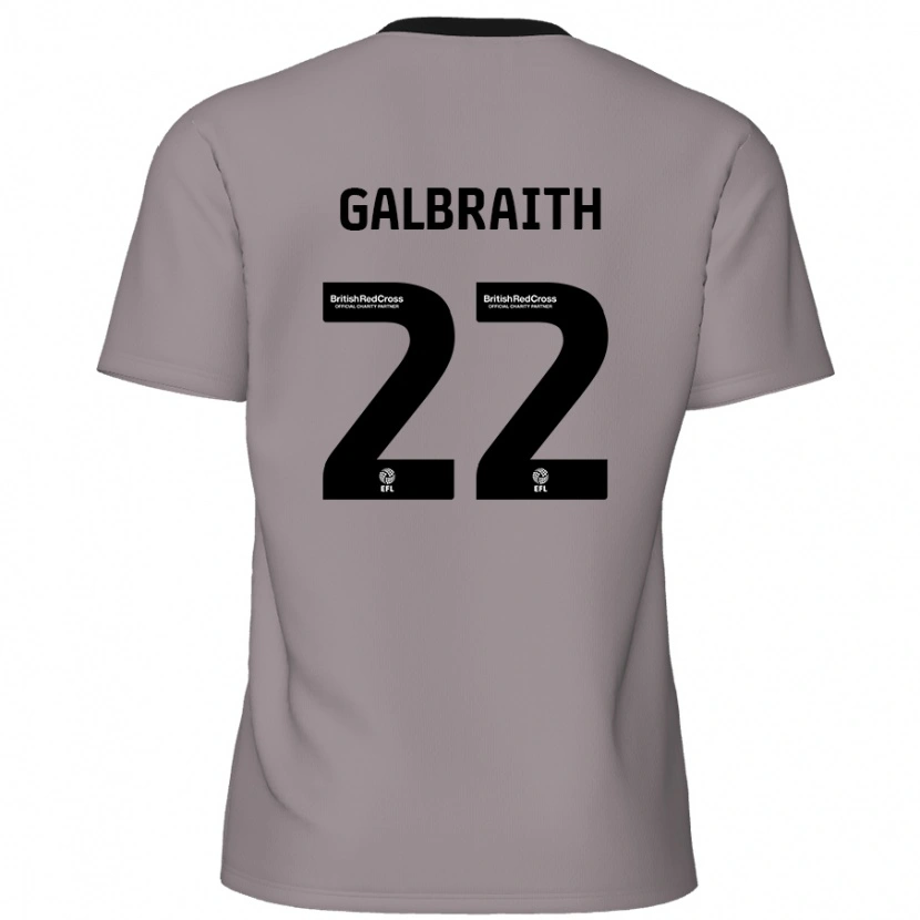 Danxen Mænd Ethan Galbraith #22 Grå Udebane Spillertrøjer 2024/25 Trøje T-Shirt