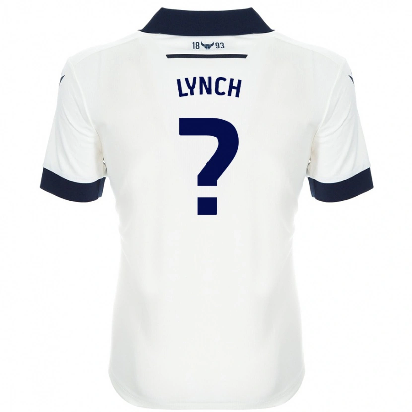Danxen Mænd Bobby Lynch #0 Hvid Marineblå Udebane Spillertrøjer 2024/25 Trøje T-Shirt