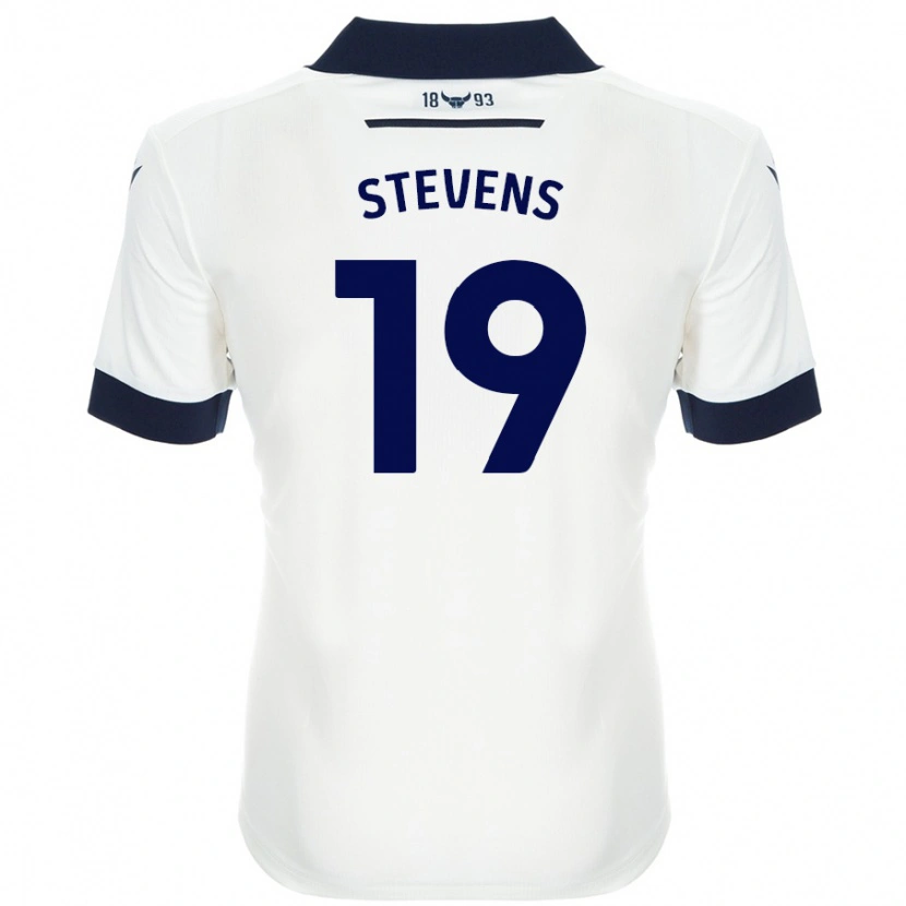 Danxen Mænd Lily Stevens #19 Hvid Marineblå Udebane Spillertrøjer 2024/25 Trøje T-Shirt