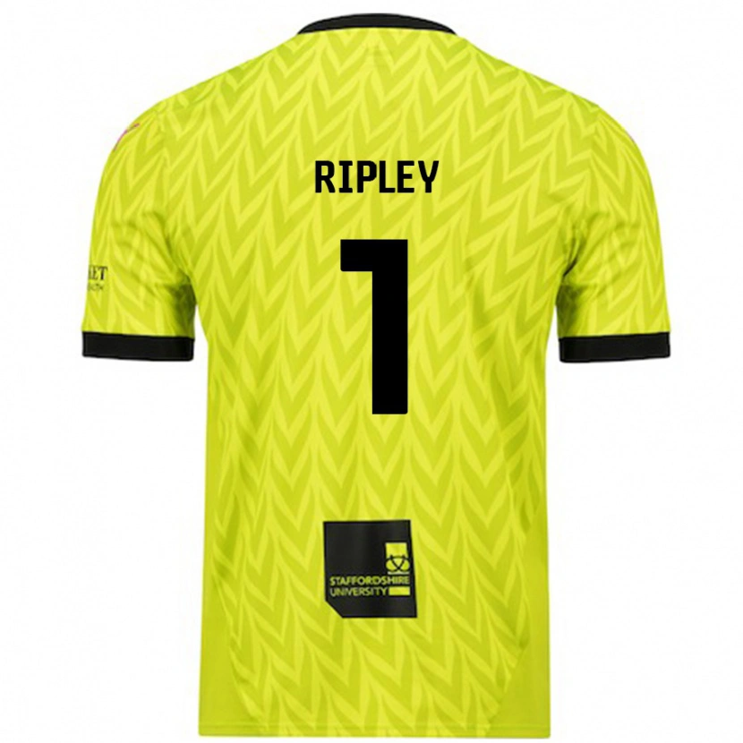 Danxen Mænd Connor Ripley #1 Fluorescerende Grøn Udebane Spillertrøjer 2024/25 Trøje T-Shirt