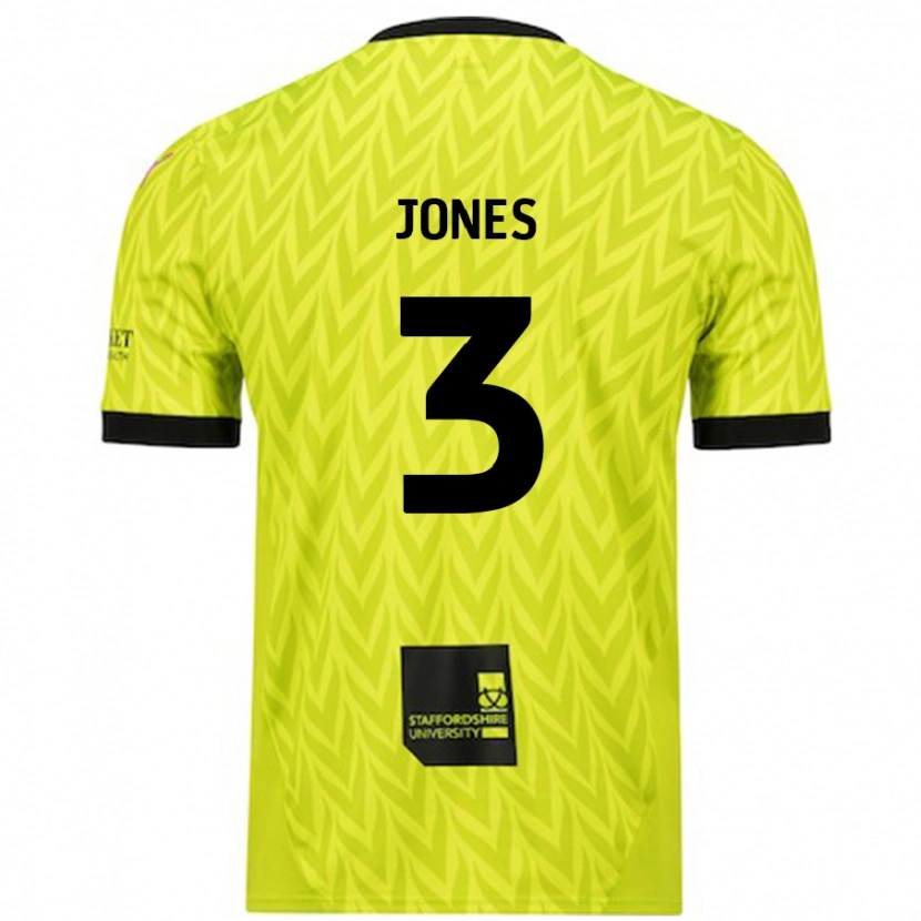 Danxen Mænd Dan Jones #3 Fluorescerende Grøn Udebane Spillertrøjer 2024/25 Trøje T-Shirt