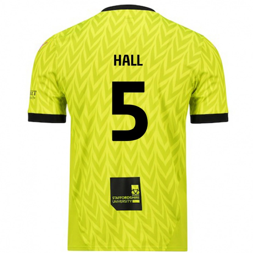 Danxen Mænd Connor Hall #5 Fluorescerende Grøn Udebane Spillertrøjer 2024/25 Trøje T-Shirt