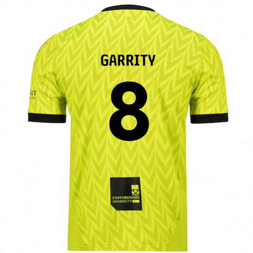 Danxen Mænd Ben Garrity #8 Fluorescerende Grøn Udebane Spillertrøjer 2024/25 Trøje T-Shirt