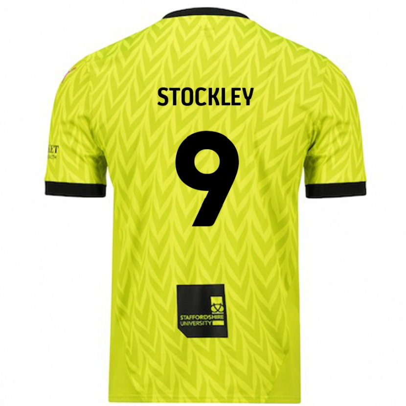 Danxen Mænd Jayden Stockley #9 Fluorescerende Grøn Udebane Spillertrøjer 2024/25 Trøje T-Shirt