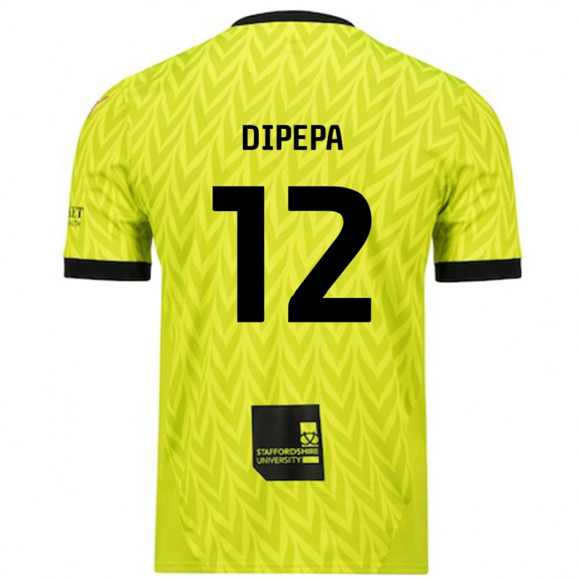 Danxen Mænd Baylee Dipepa #12 Fluorescerende Grøn Udebane Spillertrøjer 2024/25 Trøje T-Shirt