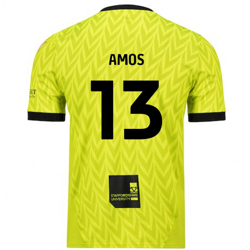 Danxen Mænd Ben Amos #13 Fluorescerende Grøn Udebane Spillertrøjer 2024/25 Trøje T-Shirt