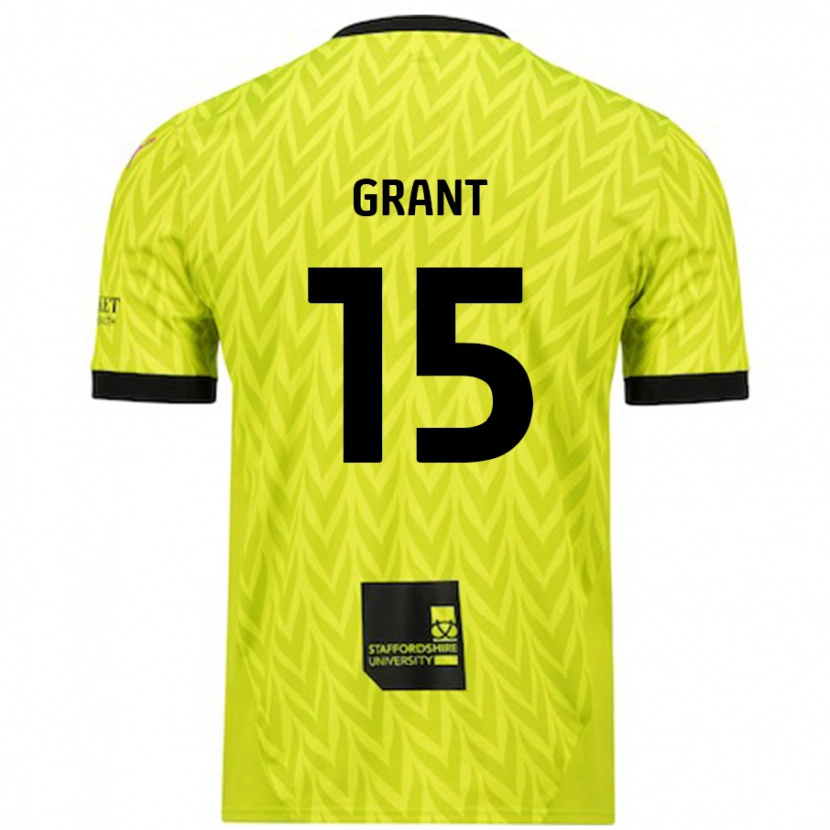 Danxen Mænd Conor Grant #15 Fluorescerende Grøn Udebane Spillertrøjer 2024/25 Trøje T-Shirt