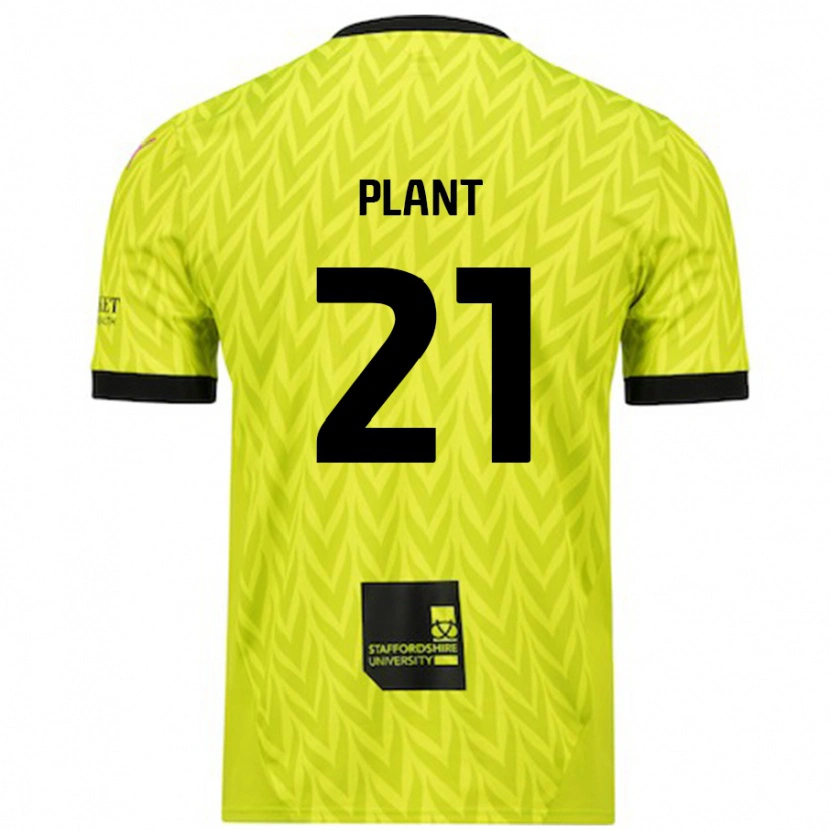 Danxen Mænd James Plant #21 Fluorescerende Grøn Udebane Spillertrøjer 2024/25 Trøje T-Shirt