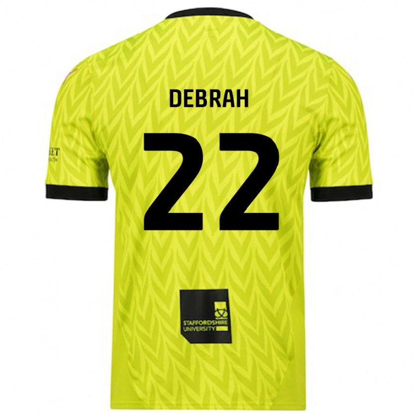 Danxen Mænd Jesse Debrah #22 Fluorescerende Grøn Udebane Spillertrøjer 2024/25 Trøje T-Shirt