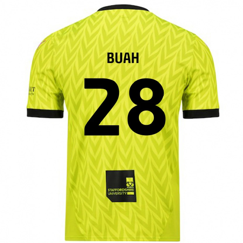 Danxen Mænd Andrew Buah #28 Fluorescerende Grøn Udebane Spillertrøjer 2024/25 Trøje T-Shirt