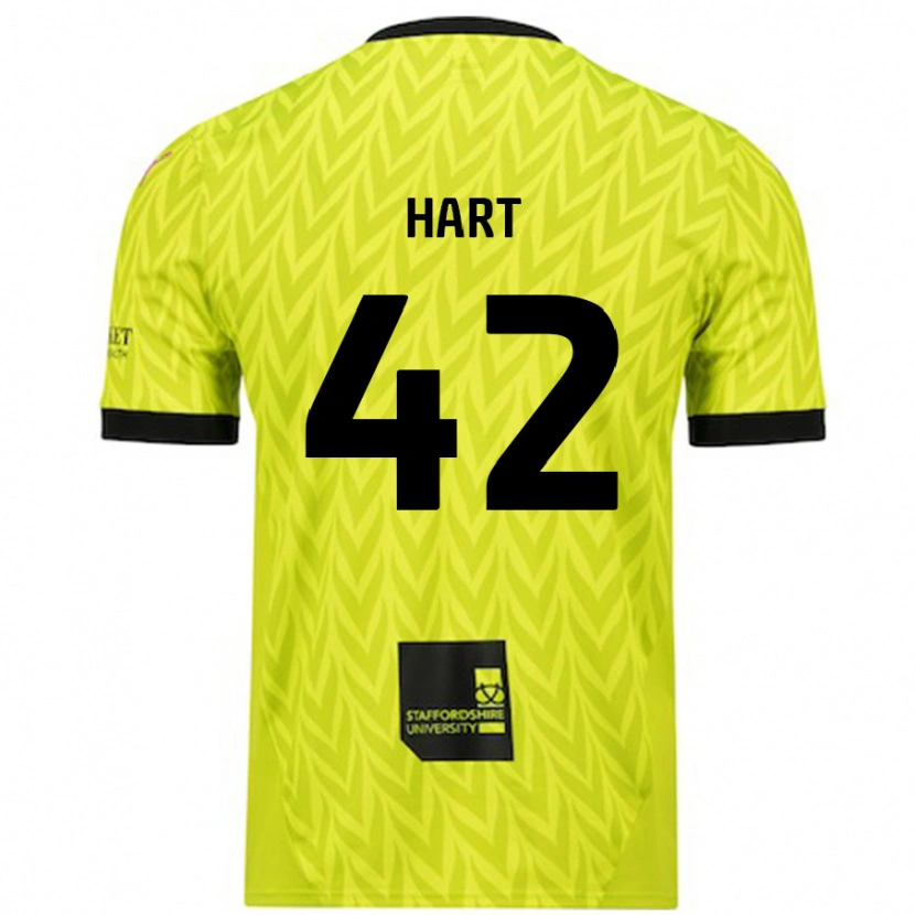 Danxen Mænd Sam Hart #42 Fluorescerende Grøn Udebane Spillertrøjer 2024/25 Trøje T-Shirt