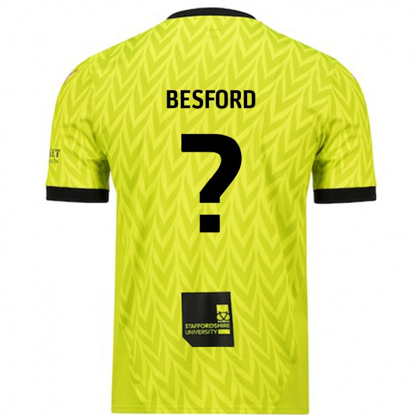 Danxen Mænd Callum Besford #0 Fluorescerende Grøn Udebane Spillertrøjer 2024/25 Trøje T-Shirt