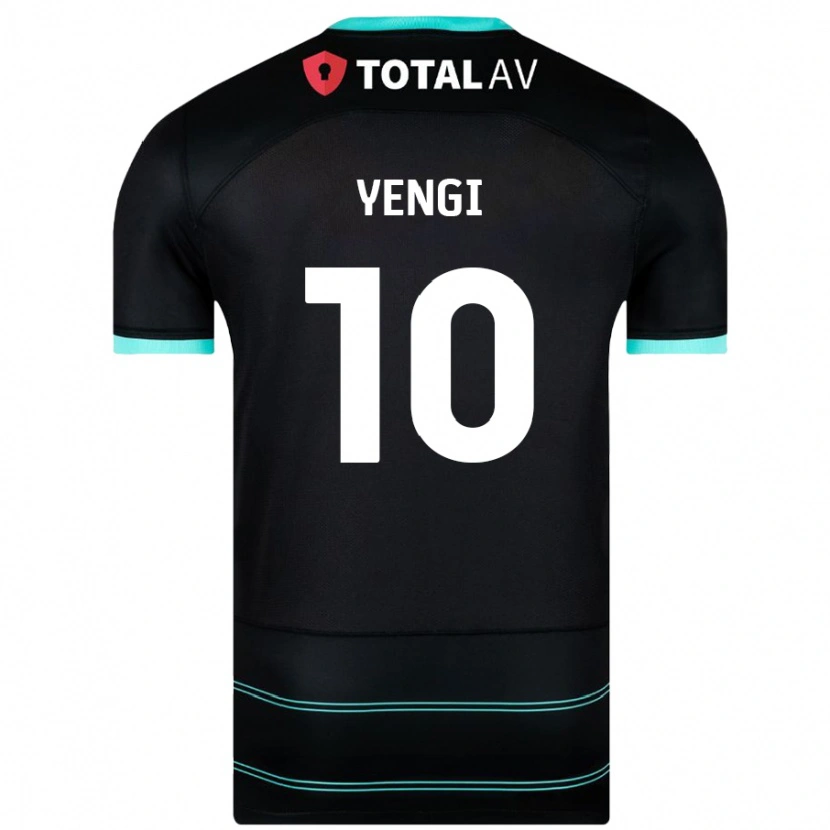 Danxen Mænd Kusini Yengi #10 Sort Udebane Spillertrøjer 2024/25 Trøje T-Shirt