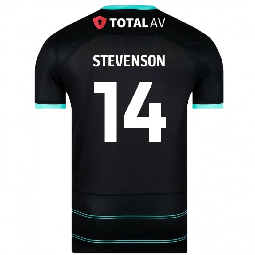 Danxen Mænd Ben Stevenson #14 Sort Udebane Spillertrøjer 2024/25 Trøje T-Shirt
