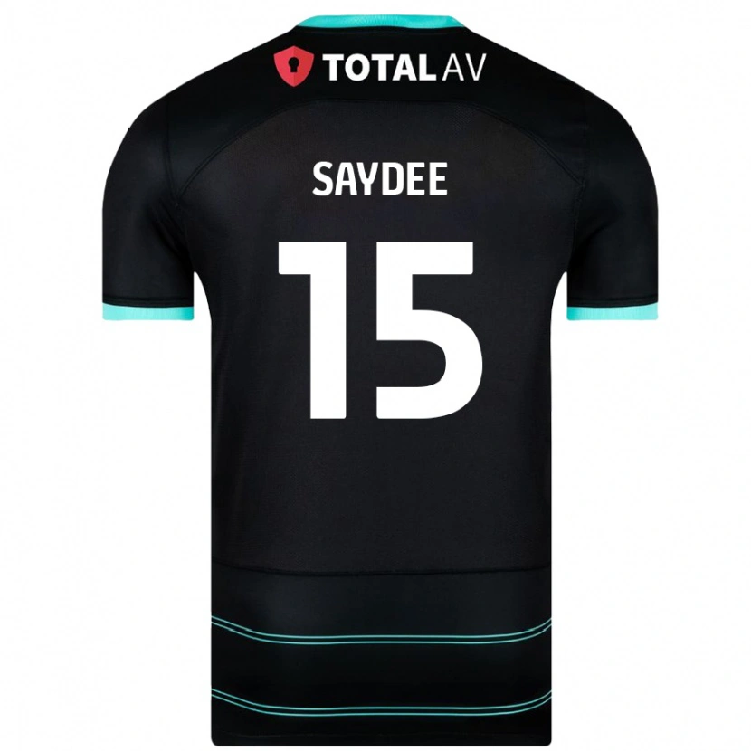 Danxen Mænd Christian Saydee #15 Sort Udebane Spillertrøjer 2024/25 Trøje T-Shirt