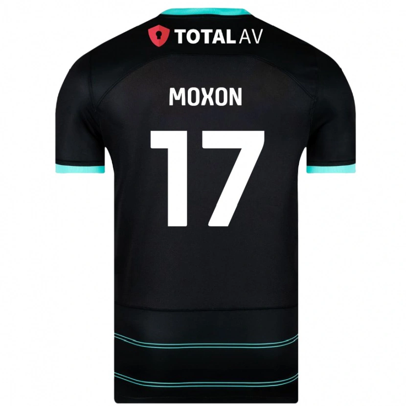 Danxen Mænd Owen Moxon #17 Sort Udebane Spillertrøjer 2024/25 Trøje T-Shirt