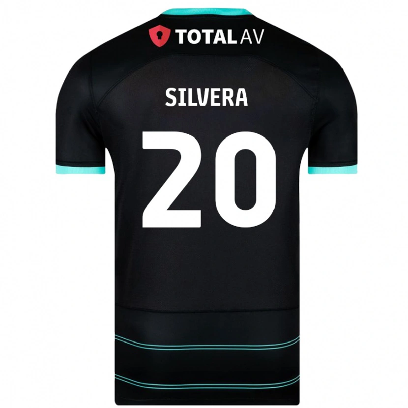 Danxen Mænd Sam Silvera #20 Sort Udebane Spillertrøjer 2024/25 Trøje T-Shirt